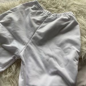 White casual PLT joggers